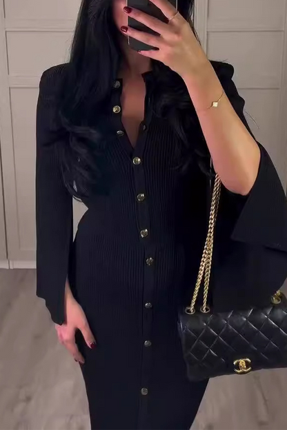 Daily Buckle O Neck Long Sleeve Two Pieces