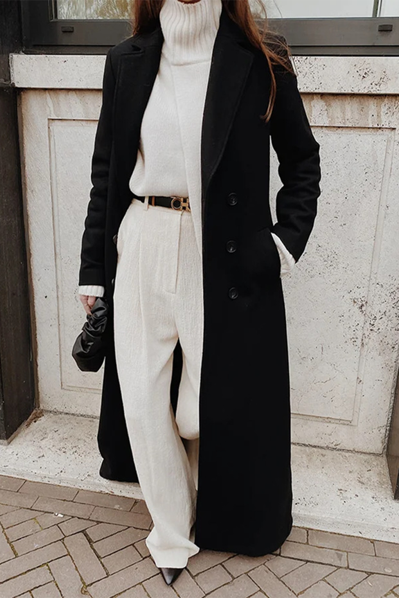 Street Buttons Cardigan Turndown Collar Outerwear