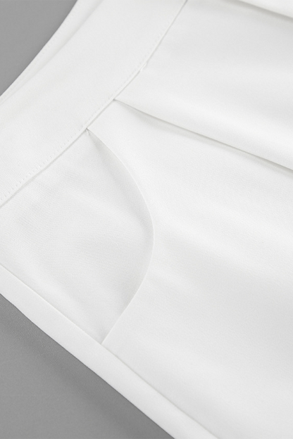 Street Draw String Pocket Buttons Turndown Collar Long Sleeve Two Pieces