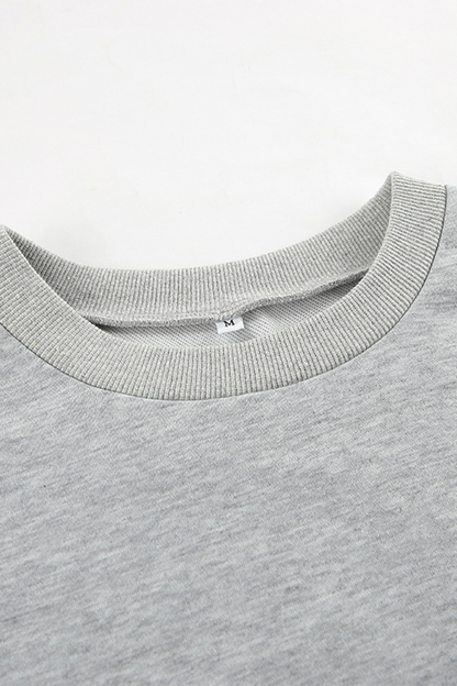 Street Draw String Pocket O Neck Long Sleeve Two Pieces