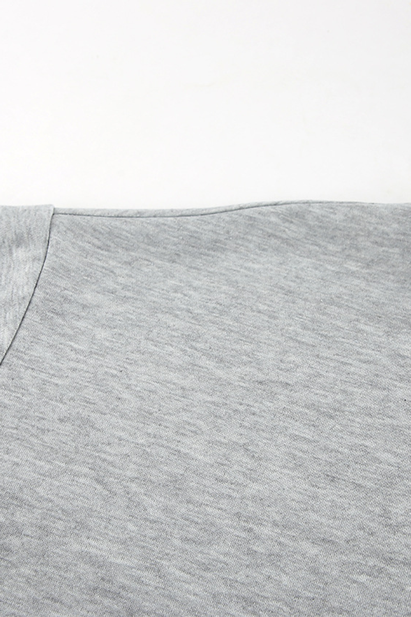 Street Draw String Pocket O Neck Long Sleeve Two Pieces