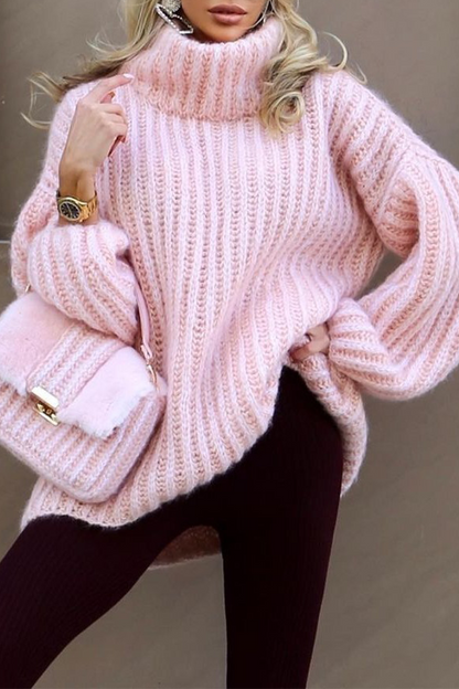 Color Weave Turtleneck Sweaters(4 Colors)
