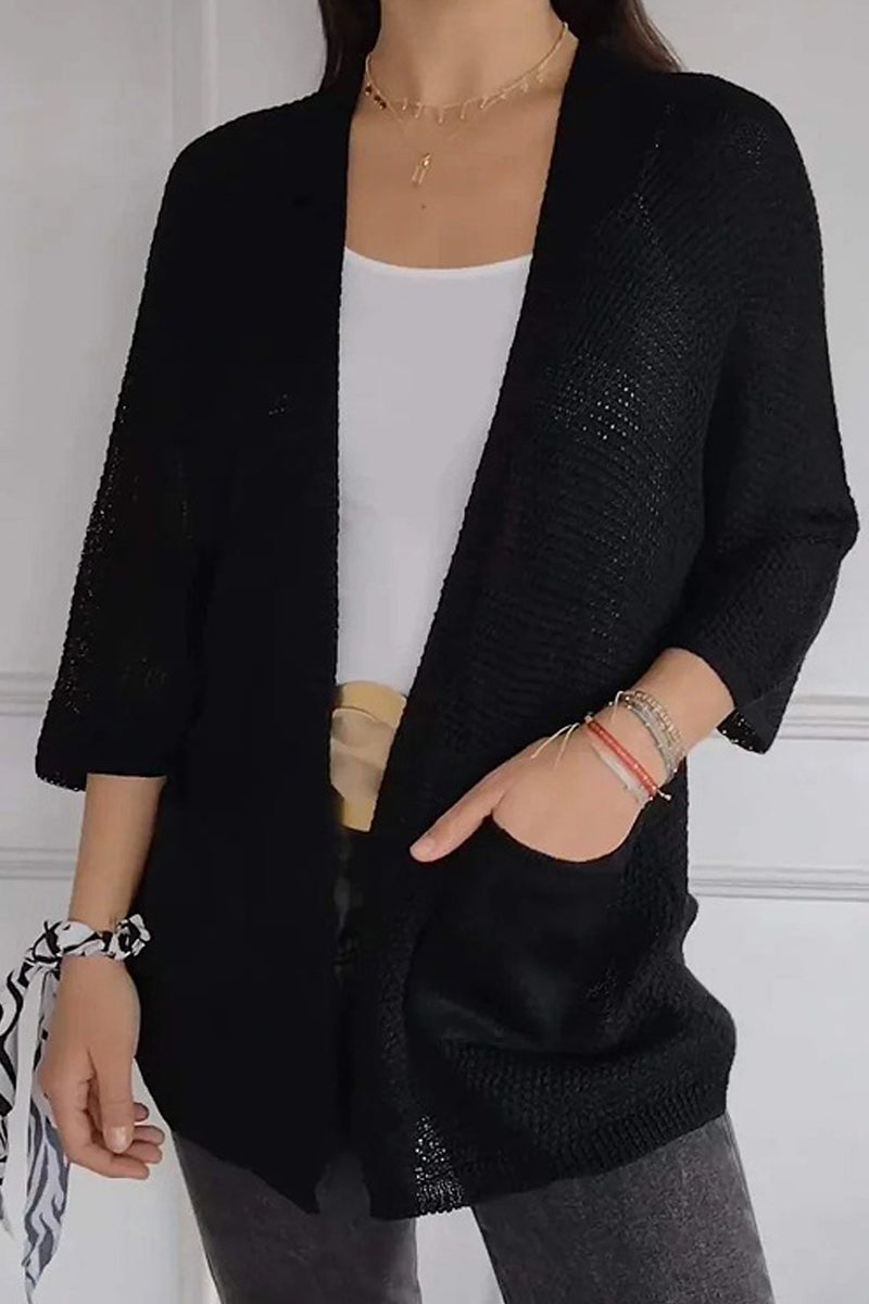 Color Pocket Cardigan Outerwear