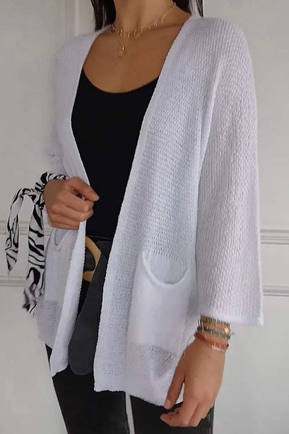 Color Pocket Cardigan Outerwear