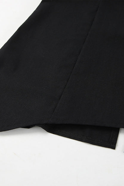 Street Zipper Strapless Sleeveless Two Pieces