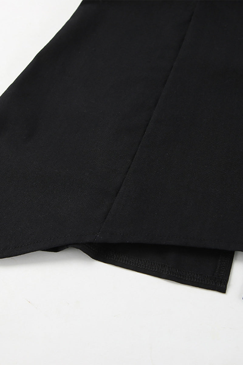 Street Zipper Strapless Sleeveless Two Pieces