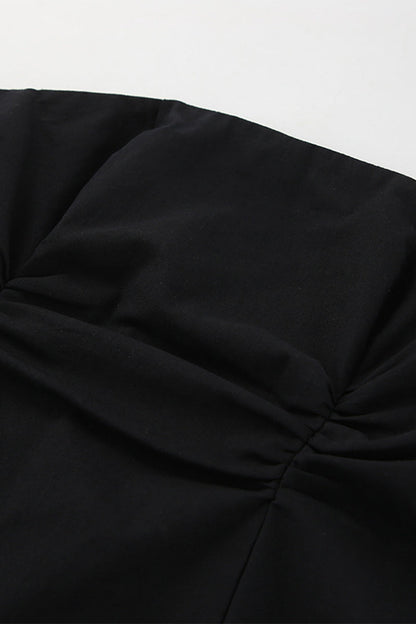 Street Zipper Strapless Sleeveless Two Pieces