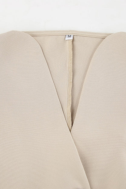 Street Pocket Buttons V Neck Short Sleeve Two Pieces