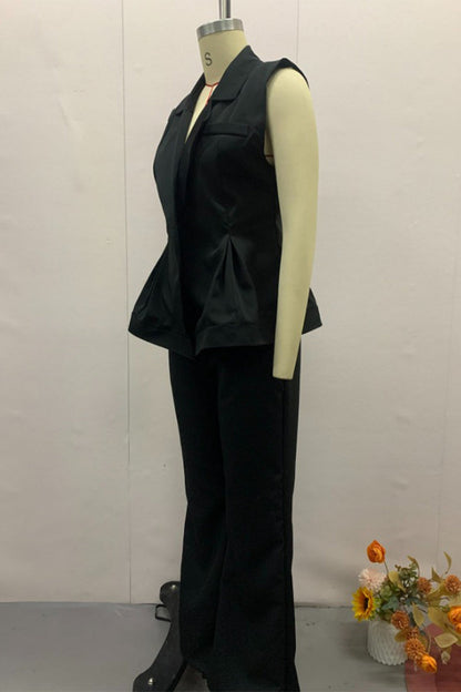 Pocket V Neck Sleeveless Two Pieces