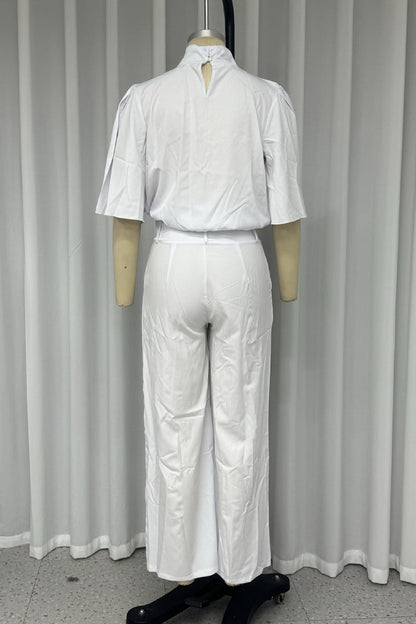 Patchwork Adjustable Mandarin Collar Sleeveless Two Pieces