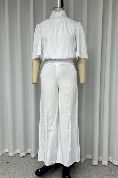 Patchwork Adjustable Mandarin Collar Sleeveless Two Pieces