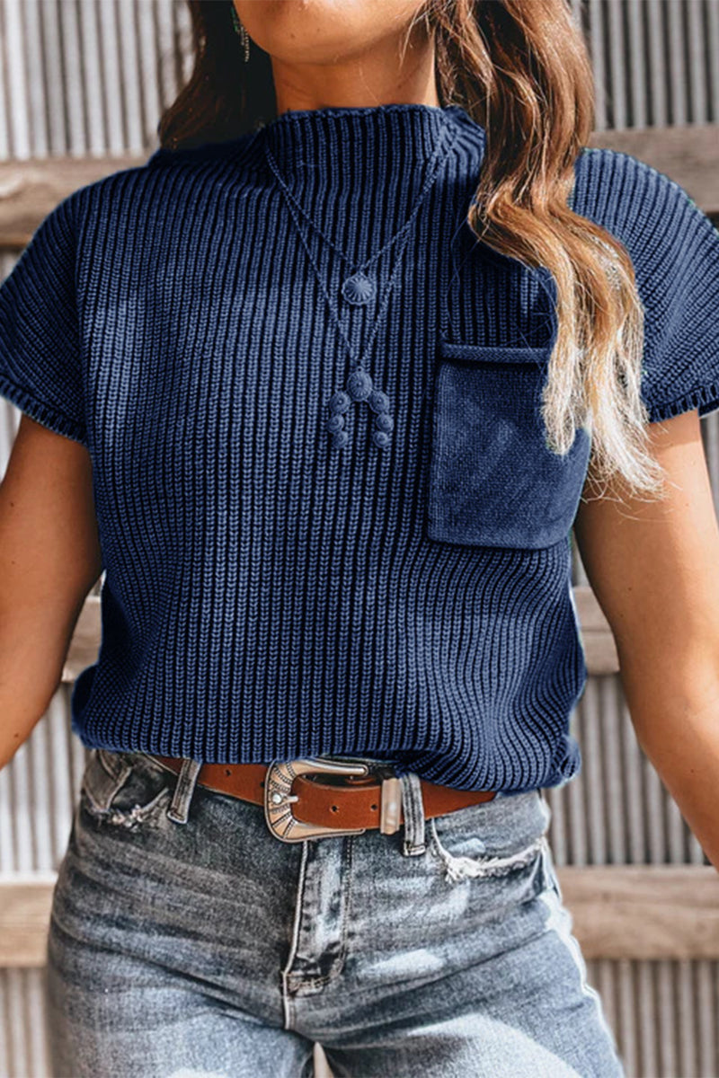 Pocket Half a Turtleneck Sweaters(9 Colors)