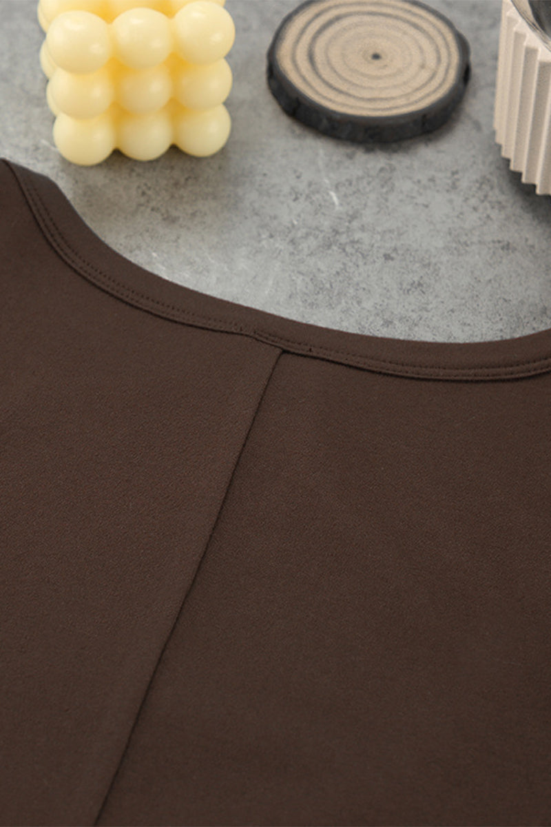 Patchwork U Neck Sleeveless Two Pieces