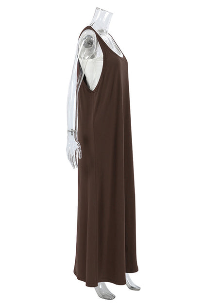 Patchwork U Neck Sleeveless Two Pieces