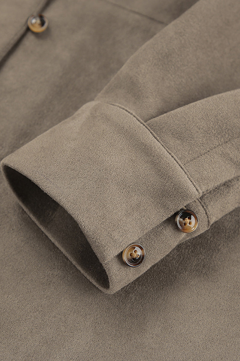 Buttons Turndown Collar Blouses