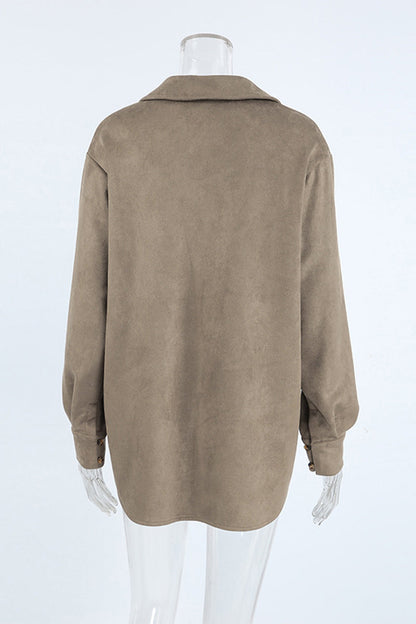 Buttons Turndown Collar Blouses