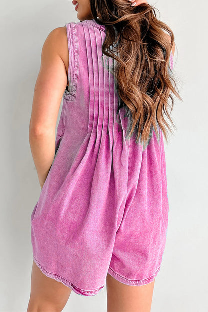 Street Pocket Lace Up V Neck Sleeveless Loose Denim Jumpsuits(9 Colors)