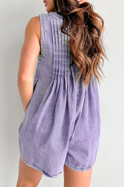 Street Pocket Lace Up V Neck Sleeveless Loose Denim Jumpsuits(9 Colors)