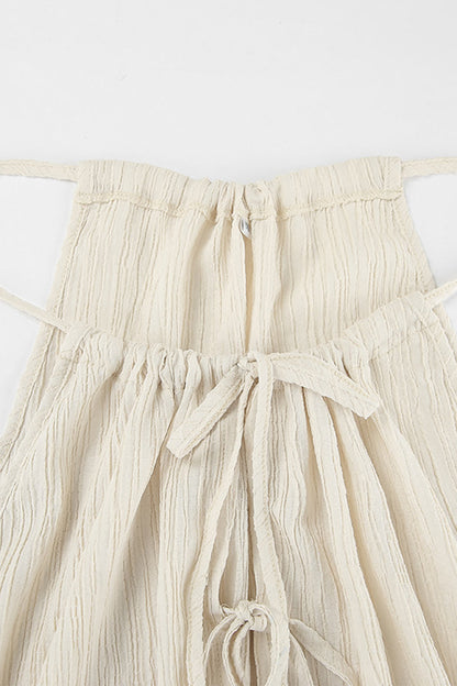 Pocket Strap Design Halter Sleeveless Two Pieces