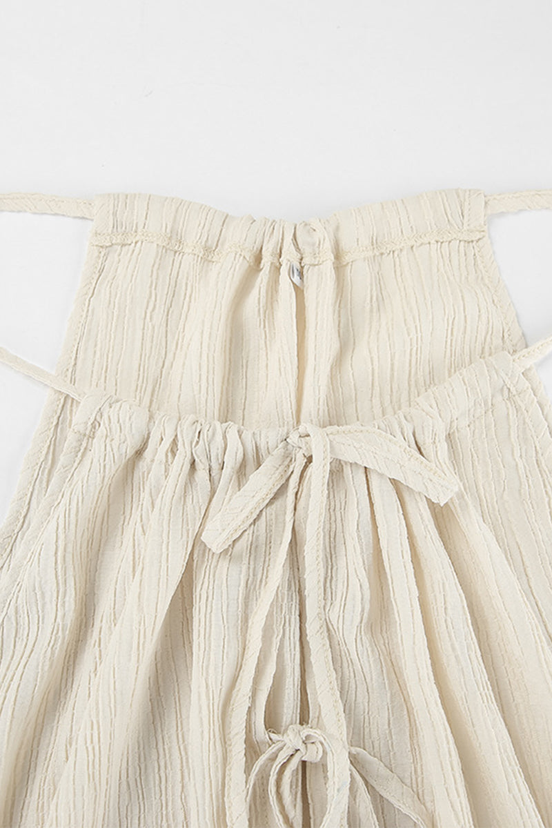Pocket Strap Design Halter Sleeveless Two Pieces