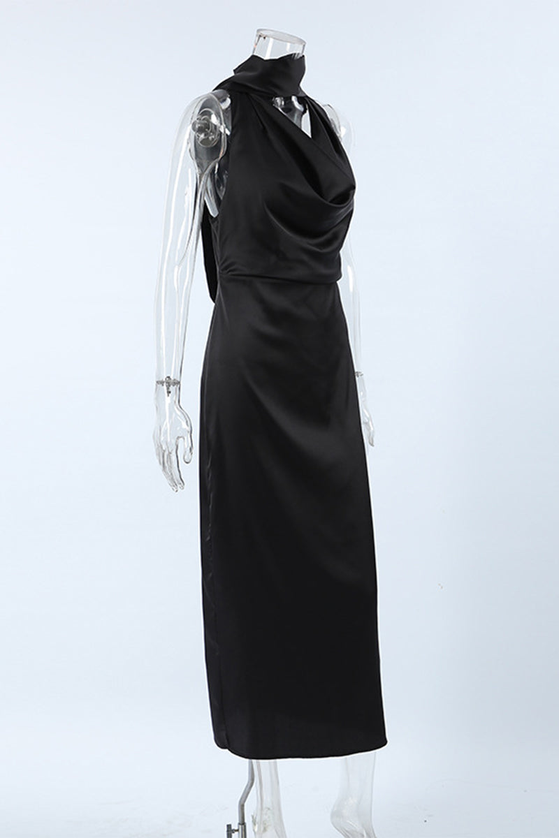 Lace Up Halter One Step Skirt Dresses