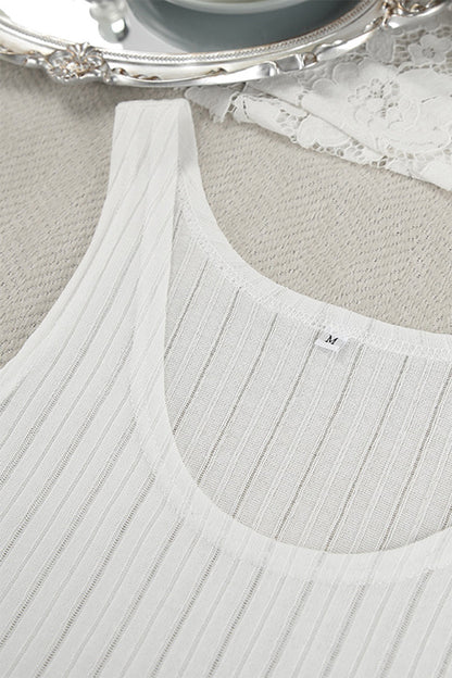 Potholes U Neck Sleeveless Two Pieces