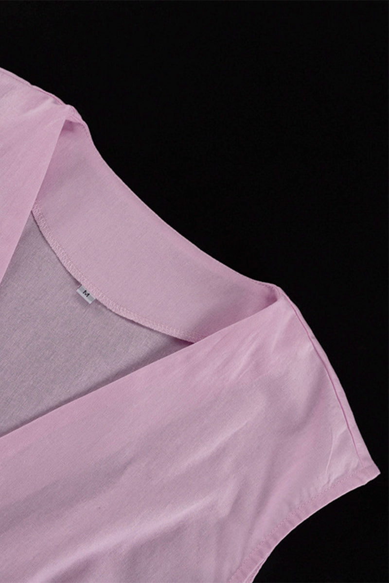 Buttons V Neck Sleeveless Two Pieces