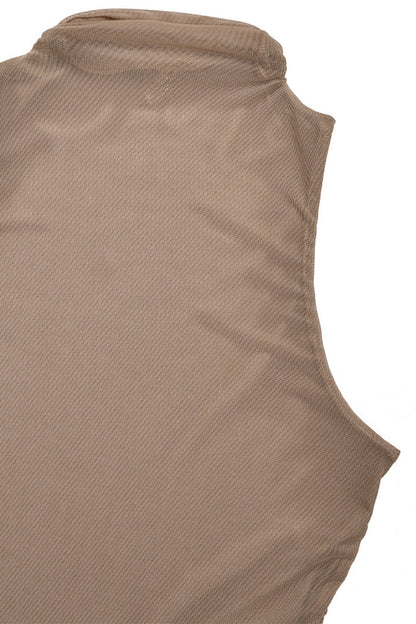 Ruched Mesh Half a Turtleneck Wrapped Skirt Dresses
