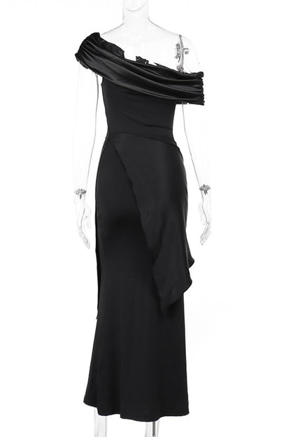 Backless Off Shoulder Long Dresses