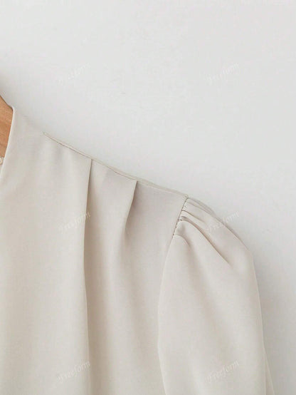 V Neck Blouse Loose Daily Wear