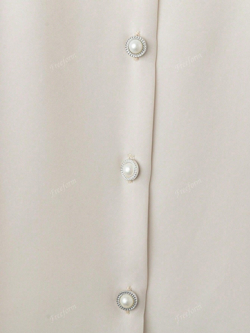 V Neck Blouse Loose Daily Wear