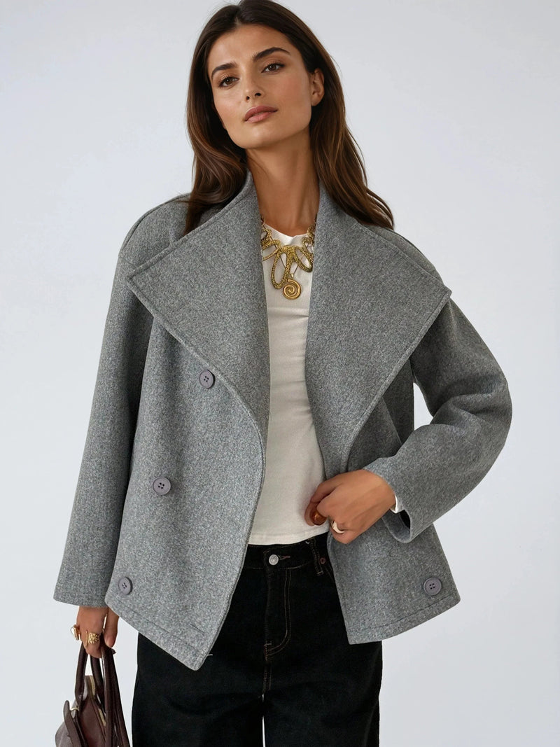 Double Breasted Overcoat With Pockets Autumn Winter
