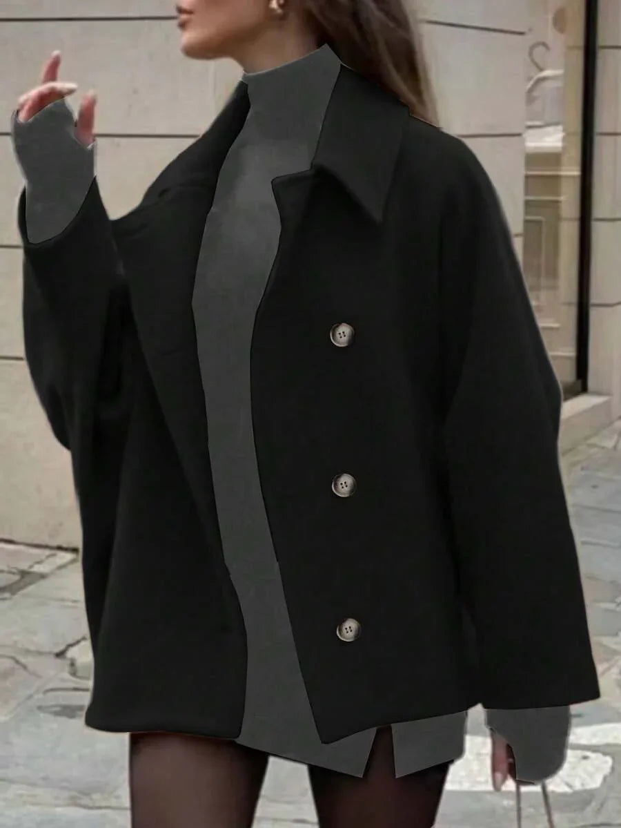 Wool Coat With Pocket Front Button Timeless Style