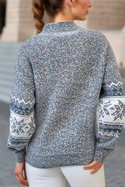 Christmas Turtleneck Snowflake Sweater