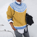 Vintage Icelandic Geometric Floral Knit Sweater elevenforest