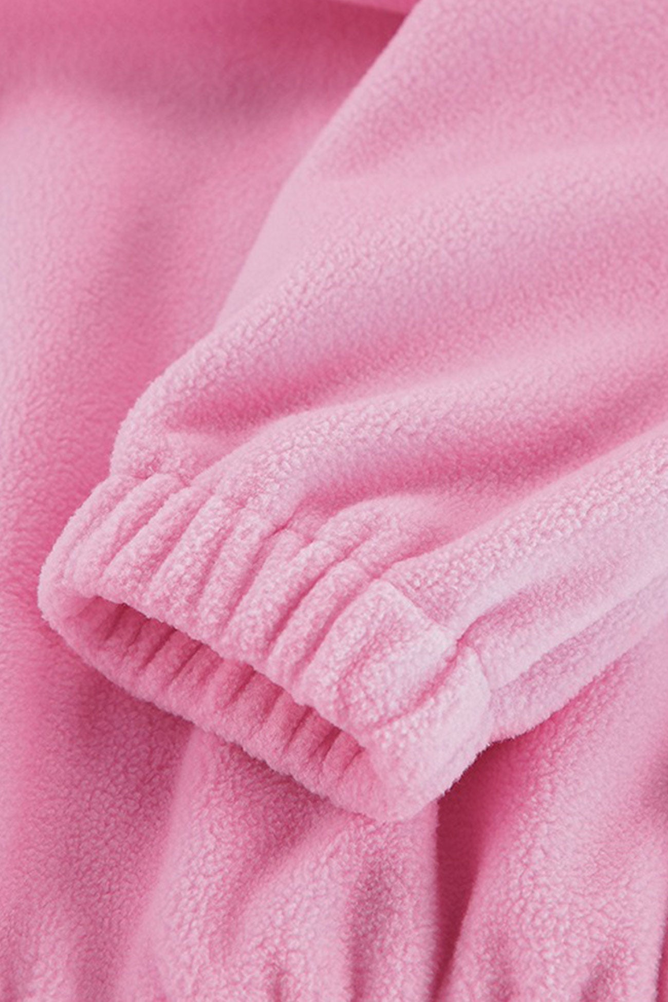 Polar Fleece Lapel Zip-up Sweatshirt