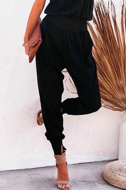 Side Split Pockets Jogger Pants