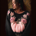 Women's Christmas Pumpkin Element Knitted Sweater