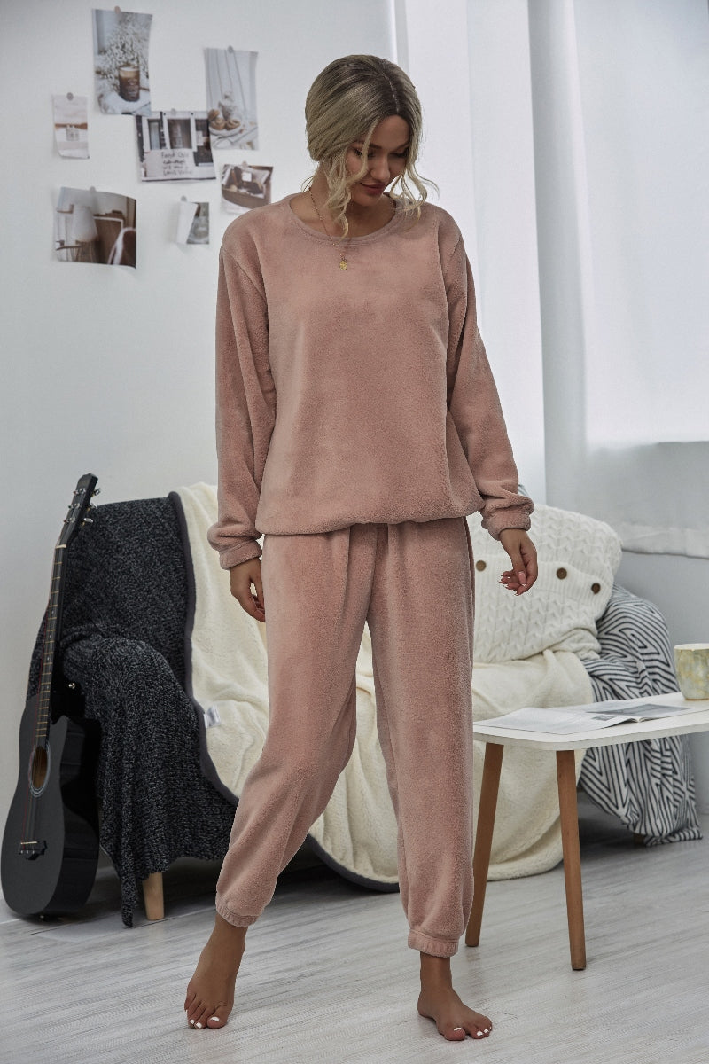 | Dusty Pink Crewneck Sweatshirt & Joggers