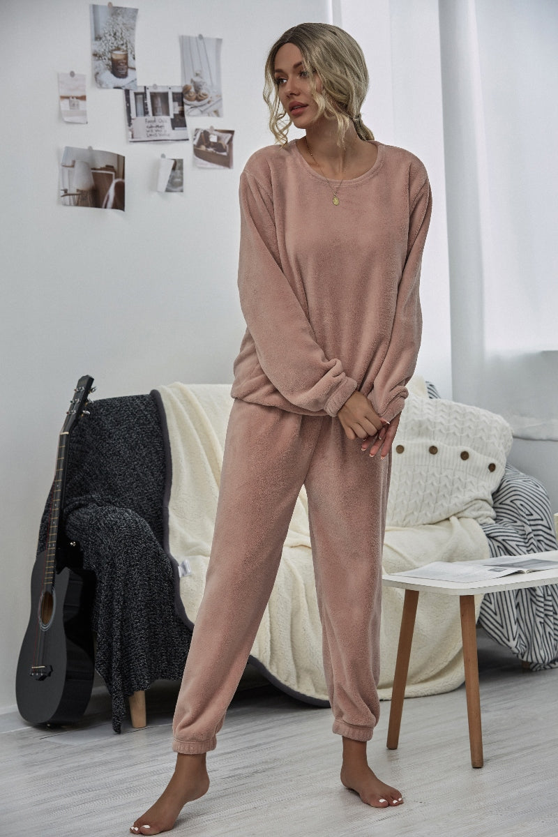 | Dusty Pink Crewneck Sweatshirt & Joggers