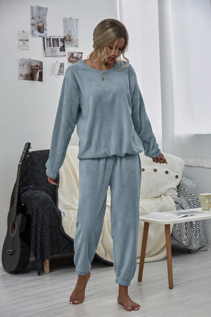 | Dusty Blue Crewneck Sweatshirt & Joggers