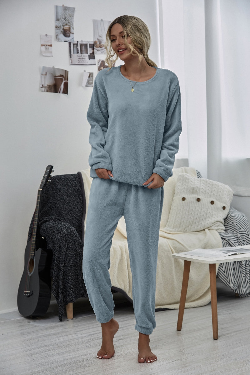 | Dusty Blue Crewneck Sweatshirt & Joggers