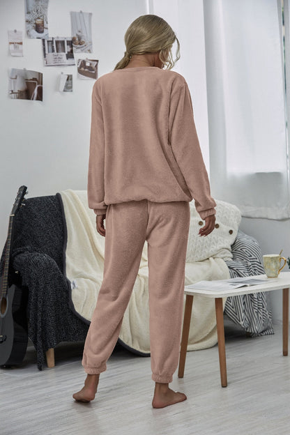 | Dusty Pink Crewneck Sweatshirt & Joggers