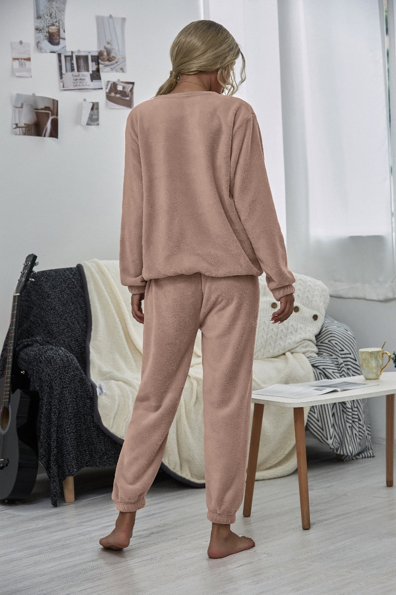 | Dusty Pink Crewneck Sweatshirt & Joggers