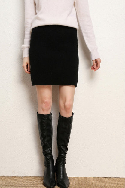 Wool A-line Mini Skirt