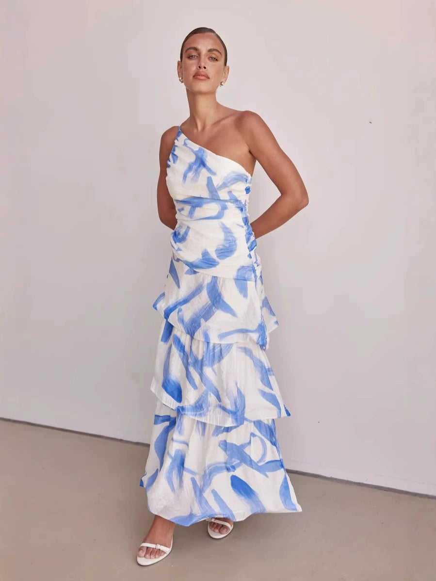 One-shoulder Maxi Dress – Vacation Dress