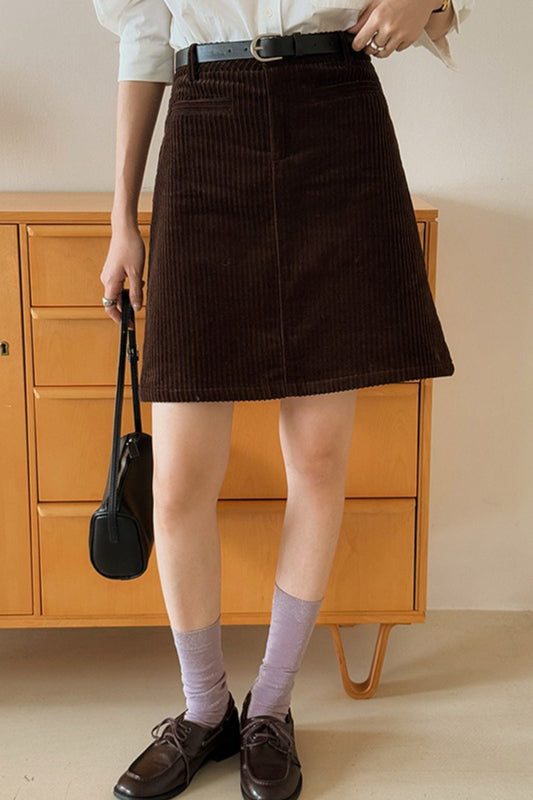 Cord Mini Skirt