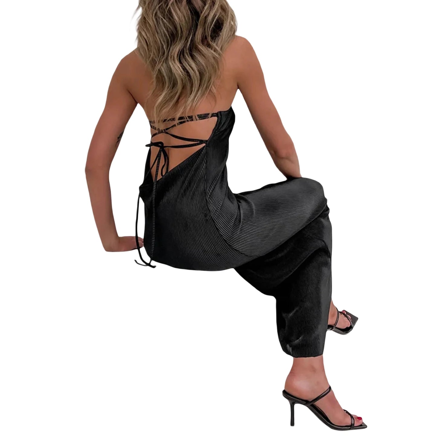 Strapless Backless Slim Fit Maxi Dress for