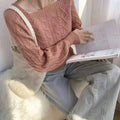 Dahlia® | Women's ribbed square collar sweater