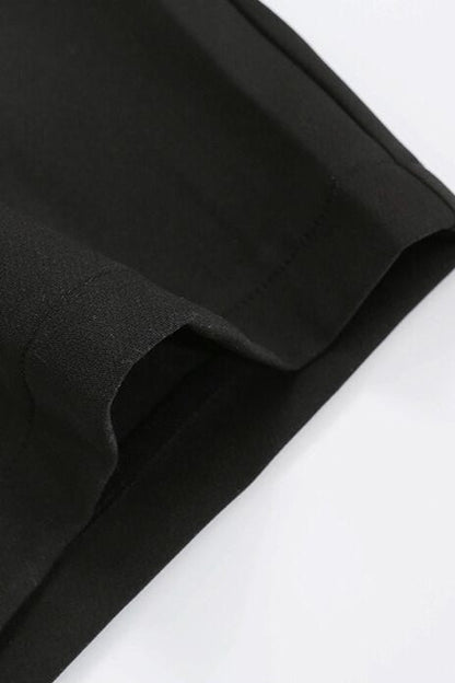 Cutout Tailored Slim Straight Pants